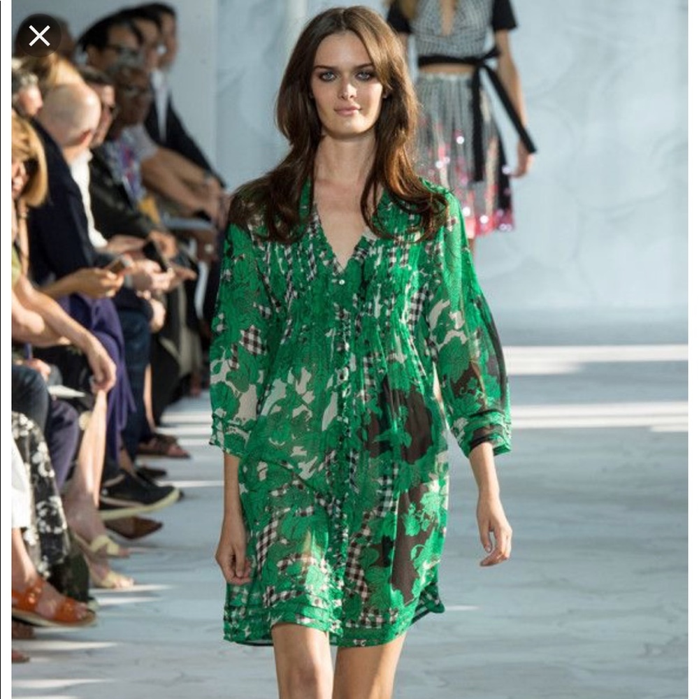 Dvf Layla tunic chiffon dress 0